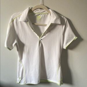 White Mondetta Polo Golf Tennis Shirt M